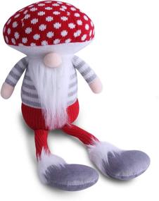 img 4 attached to 🎅 15-inch Red Mushroom Hat Gnome - Handmade Soft Plush Swedish Tomte Santa Winter Decoration Figurines - Christmas Holiday Home Decor Ornaments - Xmas SEO