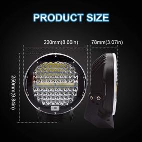 img 3 attached to 🚘 9-дюймовый круглый светодиодный фонарь Safego LED Pods - 2 шт., 408 Вт, 40800Лм, водонепроницаемый прожекторный световой светильник Led рабочего света, свет для внедорожника, совместим с грузовиком SUV ATV трактором Лодка