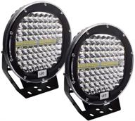 🚘 9-дюймовый круглый светодиодный фонарь safego led pods - 2 шт., 408 вт, 40800лм, водонепроницаемый прожекторный световой светильник led рабочего света, свет для внедорожника, совместим с грузовиком suv atv трактором лодка логотип