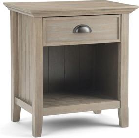 img 4 attached to SIMPLIHOME Acadian Bedside Brunette Rectangle Furniture and Bedroom Furniture