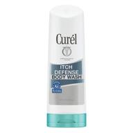 🚿 curel itch defense calming body wash for dry, itchy skin - soap-free formula with hydrating jojoba and olive oil, 10 ounce - suitable for women and men logo