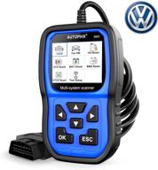 🚗 advanced automotive obd2 scanner code reader for vw audi skoda seat, 5600 multi-system diagnostic scan tool with abs, transmission, bms, pcm, epb, tpms, sas, oil reset & battery registration capability logo