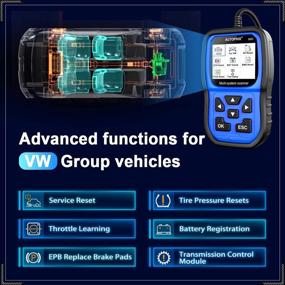 img 2 attached to 🚗 Advanced Automotive OBD2 Scanner Code Reader for VW Audi Skoda Seat, 5600 Multi-System Diagnostic Scan Tool with ABS, Transmission, BMS, PCM, EPB, TPMS, SAS, Oil Reset & Battery Registration Capability