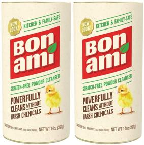 img 2 attached to 🧽 Bon Ami Powder Cleanser - For Kitchens & Bathrooms, All Surfaces, Grime & Dirt Cleaner, Surface Polisher, Odor Absorber (2 Pack)