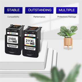 img 2 attached to 🖨️ GPC Image Remanufactured Ink Cartridge Replacement for Canon PG-210XL 210XL CL-211XL 211XL - Compatible with PIXMA MP240 MP230 MP480 IP2702 IP2700 MP495 MX420 MX330 MX340 Printers - Black, Tri-Color