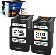 🖨️ gpc image remanufactured ink cartridge replacement for canon pg-210xl 210xl cl-211xl 211xl - compatible with pixma mp240 mp230 mp480 ip2702 ip2700 mp495 mx420 mx330 mx340 printers - black, tri-color logo