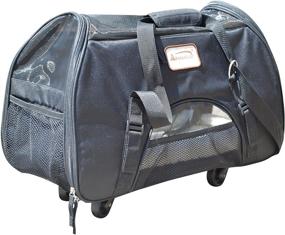 img 4 attached to Convenient and Comfortable: Armarkat PC101B Roll Away Pet Carrier in Black