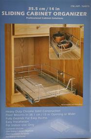 img 3 attached to 🔧 Optimized Chrome Sliding Kitchen Cabinet Organizer - Professional Cabinet Solutions, 14 inches