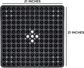 img 3 attached to 💦 ENKOSI Square Shower Mat: Non-Slip Bathtub Mat with Over 160 Suction Cups