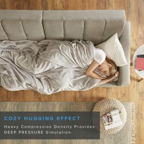 img 3 attached to Degrees Of Comfort Cooling Weighted Blanket with Removable Cover - Coolmax and Cozyheat Minky Plush Covers Included - Weight Distribution Premium Glass Beads - Twin Full Bed 48x72 15 lbs Grey