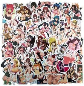 img 4 attached to 🐰 Bunny Girl Anime Laptop Stickers (100 pcs) - Sexy Girl Decals for Adults, Lori Water Bottle, Travel Case, Car, Skateboard, Waterproof Motorcycle Guitar, Thrasher Stickers