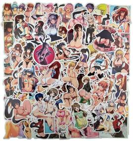 img 1 attached to 🐰 Bunny Girl Anime Laptop Stickers (100 pcs) - Sexy Girl Decals for Adults, Lori Water Bottle, Travel Case, Car, Skateboard, Waterproof Motorcycle Guitar, Thrasher Stickers