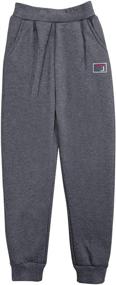 img 3 attached to 👖 AMEBELLE Winter Elastic Sweatpants 0339 Black02 11 Boys' Clothing: Cozy and Stylish Pants for Cold Weather