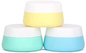 img 1 attached to 💄 Leak-proof Silicone Cosmetic Containers by BlueSunshine: Perfect Seal for Your Beauty Essentials