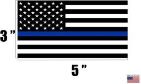 img 2 attached to 👮 Show Your Support with our Thin Blue Line Blue Lives Matter Flag Sticker: High-Quality Vinyl Decal for Car Truck Window Bumper - Back the Police and Law Enforcement (3x5)