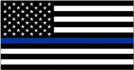 👮 show your support with our thin blue line blue lives matter flag sticker: high-quality vinyl decal for car truck window bumper - back the police and law enforcement (3x5) logo