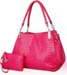 crocodile leather shoulder handbag crossbody women's handbags & wallets for shoulder bags logo