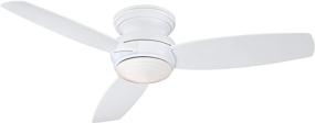 img 4 attached to 💡 Minka-Aire F594L-WH Traditional Concept 52 Inch Flush Mount Ceiling Fan: Efficient Lighting in White Finish