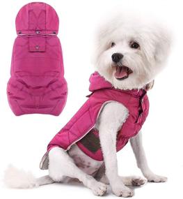 img 4 attached to 🐶 VOOPET Dog Jacket: Waterproof Winter Coat for Small to Medium Dogs - Warm Fleece Lining, Reflective, Snowproof, and Windproof Vest with Detachable Hood