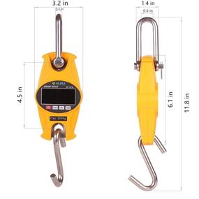 img 3 attached to Klau Digital Hanging Scale 300 Kg / 600 lb SF-918 - Heavy Duty Crane Scale in Vibrant Yellow for Home, Farm, and Hunting Needs