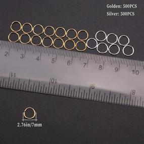 img 3 attached to 🔗 TOYMIS 1000pcs 7mm Metal Open Jump Rings - Round Ring Connectors for DIY Jewelry Making Repair Bracelet Necklace (Silver/Gold) - Enhanced SEO