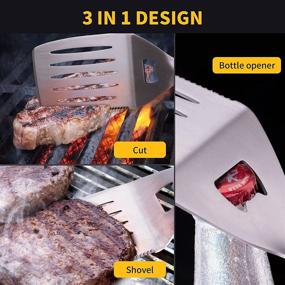 img 1 attached to Accessories Stainless Cleaning Tongs Best Barbecue