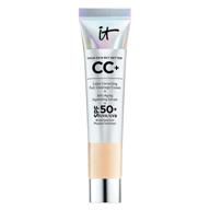 💁 it cosmetics your skin but better cc+ cream in light (w) - color correcting cream, full-coverage foundation, hydrating serum & spf 50+ sunscreen - natural finish - 0.406 fl oz - travel size logo