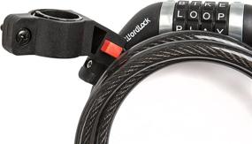 img 2 attached to 🔒 Wordlock 4 Dial Combination Bike Cable Lock - 5ft, Black (7.70in. x 6.00in. x 1.30in.)