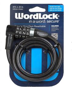 img 3 attached to 🔒 Wordlock 4 Dial Combination Bike Cable Lock - 5ft, Black (7.70in. x 6.00in. x 1.30in.)