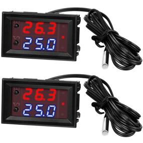 img 4 attached to 🌡️ Programmable DC 12V Electronic Temperature Controller -50 to 110°C Thermostat Control Switch Module with NTC Waterproof Sensor Probe and Dual Color LED Display Monitor (2 Pieces)