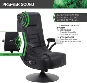 img 1 attached to 🎮 Black X Rocker Mammoth Pedestal 2.1 BT PC Office Gaming Chair - 32x26x40.9 Inches