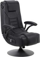 🎮 black x rocker mammoth pedestal 2.1 bt pc office gaming chair - 32x26x40.9 inches logo