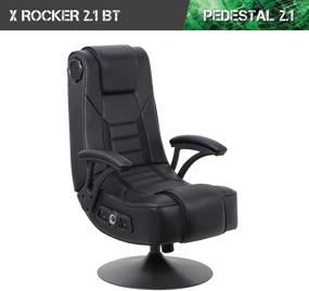 img 3 attached to 🎮 Black X Rocker Mammoth Pedestal 2.1 BT PC Office Gaming Chair - 32x26x40.9 Inches