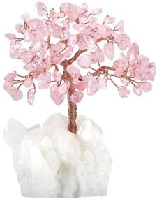 img 4 attached to 🌹 Enhance Prosperity & Fortune with MASGEMES Rose Crystal Tree: Quartz Cluster Gemstone Bonsai Money Tree