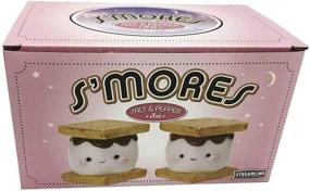 img 2 attached to 🍡 Ceramic Salt and Pepper Shaker Set - Marshmallow Smores Theme