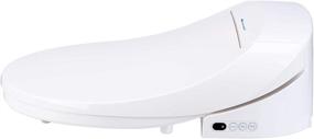 img 2 attached to 🚽 Brondell Inc. S300-RW Swash 300 Round Bidet Toilet Seat, Advanced Features, White