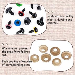 img 1 attached to 👀 Swpeet 90pcs 12MM 9 Color Plastic Safety Eyes and 10Pcs 12MM Noses Set for Dolls, Puppets, Plush Animal Making, and Teddy Bears