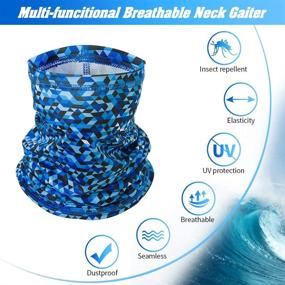 img 3 attached to 🧣 Versatile 12 in 1 Multifunctional Neck Gaiter: Ideal Face Scarf Headwear for Men and Women