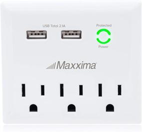 img 4 attached to Максима 3 Розетки Surge Protector с двумя портами USB, заземленным адаптером, портом 2,1A, 1080 Джоулей