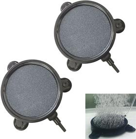 img 4 attached to Gugou 4 Inch Air Stone Disc Bubble Diffuser: Enhance Hydroponics and Aquariums with 2 Packs