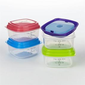 img 2 attached to Fit &amp; Fresh Stak Pak Portion Control Containers - 4 BPA-Free Reusable 1-Cup Food Storage Containers with Ice Packs, Ideal for Healthy School/Work Lunches and Snacks