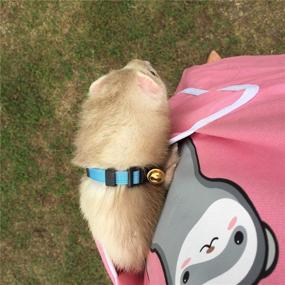 img 3 attached to 🐾 Pet Classic Solid Color Ferret Collar with Bell - Adjustable: Stylish and Practical Ferret Accessory