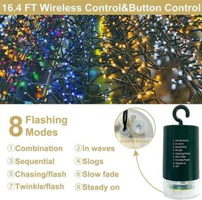 img 2 attached to TURNMEON 66Ft 200 LED Christmas String Lights Decoration Timer Remote 8 Modes Battery Operated Green Wire Waterproof Christmas Decoration Home Indoor Outdoor Xmas Tree Yard Garden Patio(Cool White)