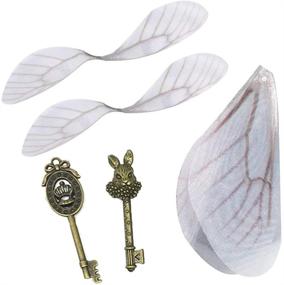 img 2 attached to 🔑 Set of 46 Antique Bronze Vintage Skeleton Keys Charms with Potter Flying Key Design, 50 Pairs of Dragonfly Wings, and 105 Yards of Fishing Line - Perfect for Jewelry Making, Necklace Crafts, and Enchanted Key Projects