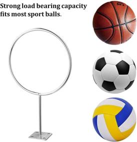 img 1 attached to 🏀 Stainless Steel Wall Mount Ball Holder Display Rack for Small Lightweight Sports Balls - VORCOOL