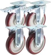 🔧 enhanced performance: inch set brake casters fixed - ultimate stability and control logo