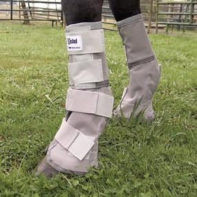 img 1 attached to Ultimate Fly Protection for Small Quarter Horse/Arab: Cashel Crusader Horse Leg Guards in Grey - Set of 4