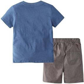 img 3 attached to Adorable Little Bitty Summer Cotton Clothing Sets for Boys