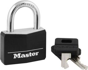img 4 attached to 🔒 Secure Your Belongings with Master Lock 141D Covered Aluminum Keyed Padlock - 1 Pack, Black