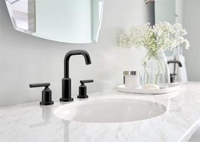 img 2 attached to 💧 Moen T6142BL: Stylish Two Handle Widespread Bathroom Faucet for Modern Interiors